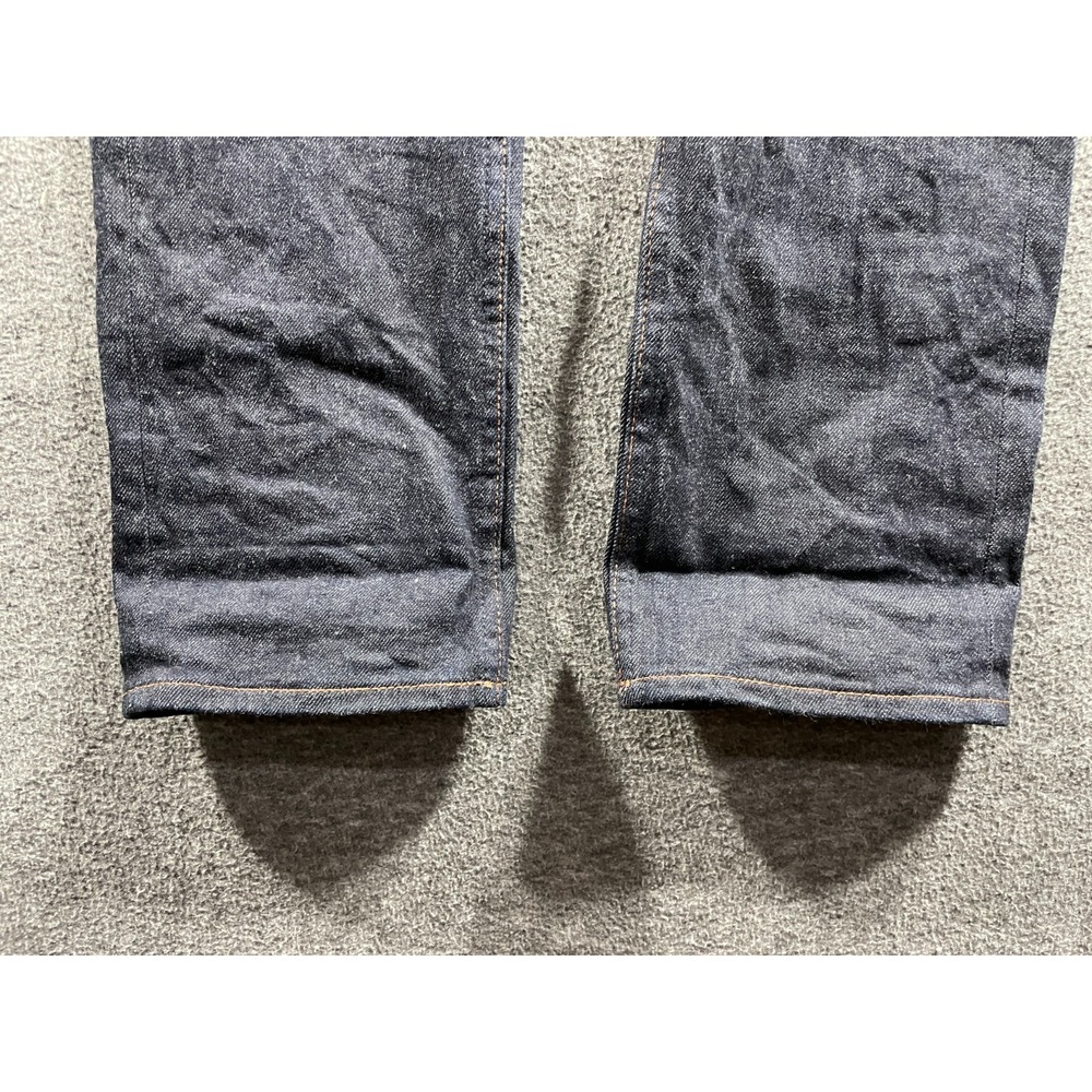 The Unbranded Brand UB222 Tapered Jeans Mens 32x32 Indigo Stretch Raw Selvedge - Picture 4 of 16